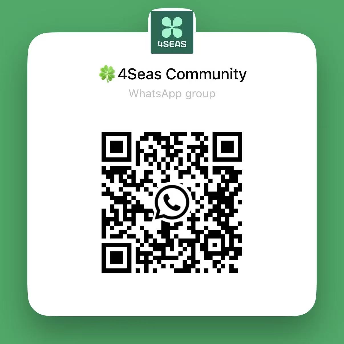 4Seas Community WhatsApp group QR code